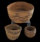 3 NATIVE AMERICAN BASKETS.