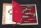 U.S. HISTORICAL SOCIETY GOLD MOUNTED CASED PAIR OF
