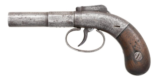 ALLEN & WHEELOCK BAR HAMMER PERCUSSION PISTOL.