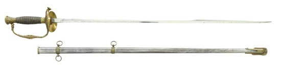 US M1860 STAFF & FIELD OFFICER’S SWORD BY SIMMONS.