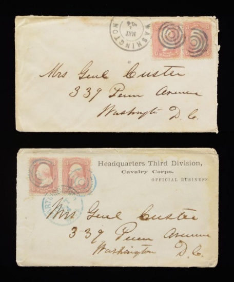 TWO CIVIL WAR POSTAL COVERS ADDRESSED BY GEORGE