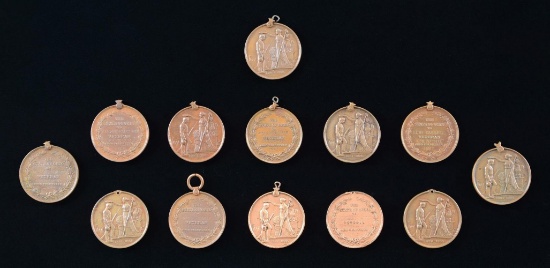 13 CIVIL WAR OHIO VETERAN’S MEDALS.
