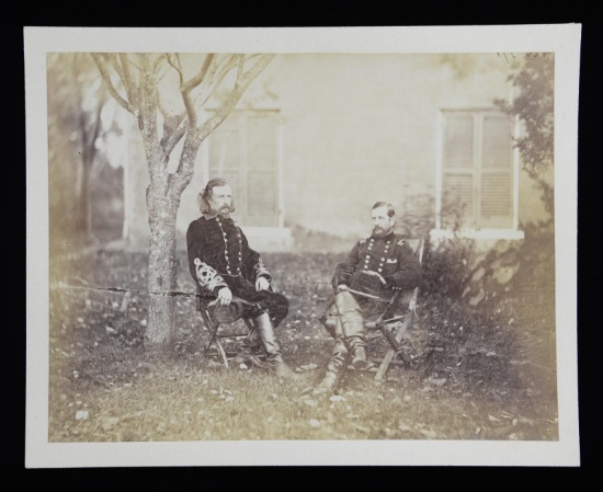 TIMOTHY SULLIVAN PHOTOGRAPH OF GENERAL CUSTER &