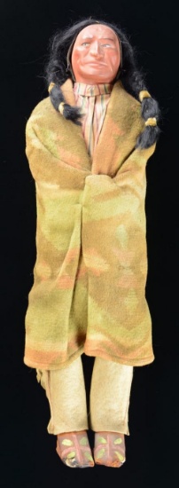 SKOOKUM NATIVE AMERICAN INDIAN DOLL.