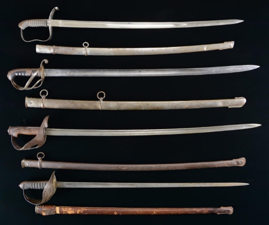 5 ENGLISH & EUROPEAN SWORDS & SABERS.