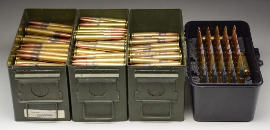 389 ROUNDS OF 50 BMG AMMO & 4 AMMO CANS.