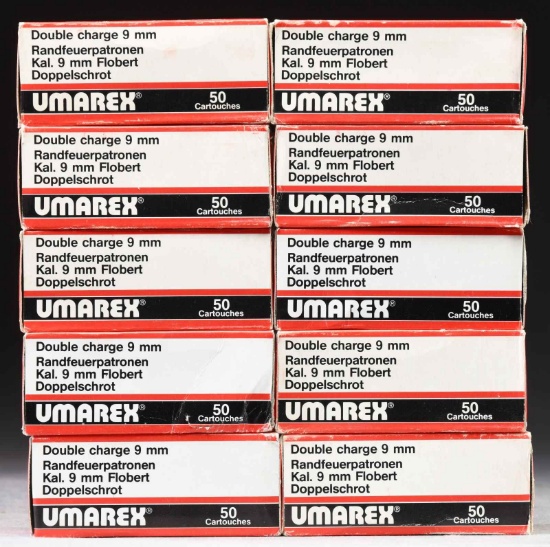 500 RDS. (10 BOXES) UMAREX 9MM FLOBERT DOUBLE