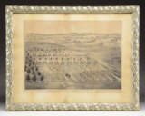 LITHOGRAPH DEPICTING THE CAMP OF THE 196th