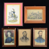 5 PERIOD PRINTS BY CURRIER & IVES AND OTHER