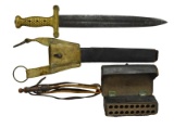 BELT, BROKEN SWORD, & LEATHER.