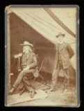 CABINET CARD PHOTO OF BUFFALO BILL CODY SEATED IN