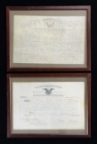 FRAMED INDIAN WAR APPOINTMENT & DISCHARGE FOR JOHN