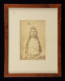 FRAMED CABINET CARD PHOTO OF LAKOTA CHIEF WHITE
