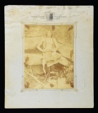 LARGE FORMAT PHOTOGRAPH OF CHEYENE WARRIOR WITH