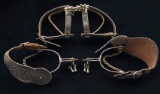 2 PAIRS OF EARLY 20th CENTURY COWBOY SPURS.