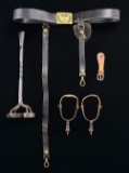 SWORD BELT, SPURS, & CATTLE BRAND.