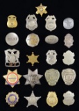 GROUP OF 21 POLICE & LAW ENFORCEMENT BADGES.