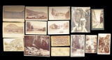 GROUP OF 15 PHOTOS OF MINING & WESTERN TOWN VIEWS.