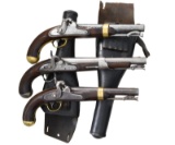 LOT OF 3 US PERCUSSION PISTOLS.