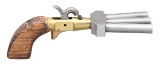 CUSTOM THREE SHOT PERCUSSION DUCK FOOT PISTOL.
