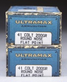 2 BOXES (100 RDS.) ULTRAMAX 41 LONG COLT 200 GR.
