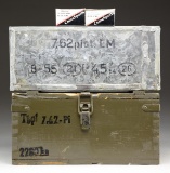 1 CRATE, 1 CAN & 2 BOXES (3640 RDS.) 7.62x25 AMMO.