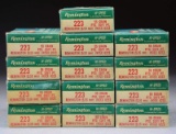 250+ RDS. (13 BOXES) VINTAGE REM. 223 REM AMMO.