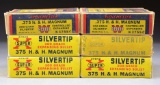 120 RDS. (6 BOXES) 375 H&H MAGNUM AMMO.