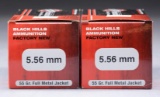 100 RDS. (2 BOXES) BLACK HILLS 5.56 NATO 55 GR.