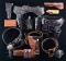 FINE GROUPING OF HOLSTERS AND ACCESSORIES.