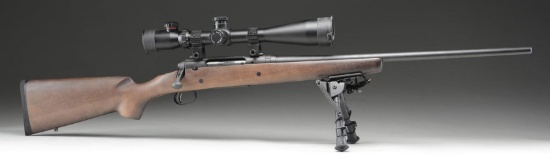 SAVAGE AXIS BOLT ACTION RIFLE WITH SCOPE.