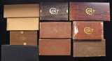 PISTOL BOX ASSORTMENT; S&W, COLT AND US FIREARMS.