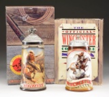 2 COMMEMORATIVE WINCHESTER STEINS.