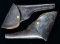 2 US NAVY BLACK BRIDLE LEATHER HOLSTER FOR COLT