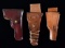 THREE BROWN LEATHER 1911 HOLSTERS.