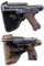 GERMAN WWII MAUSER P.08 LUGER & P.38 SEMI-AUTO