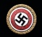 WWII GERMAN GOLD PARTY PIN BY DESCHLER & SOHN.