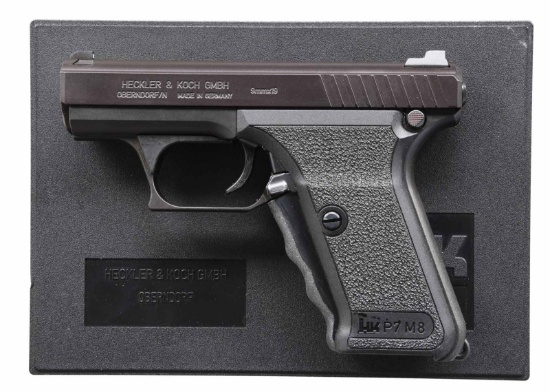 HECKLER & KOCH P7M8 SEMI AUTO PISTOL.