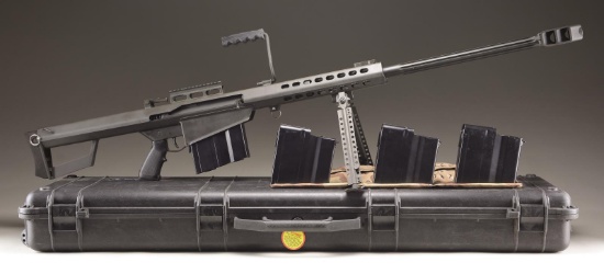 LEGENDARY BARRETT M82A1 RIFLE WITH 4 MAGAZINES.