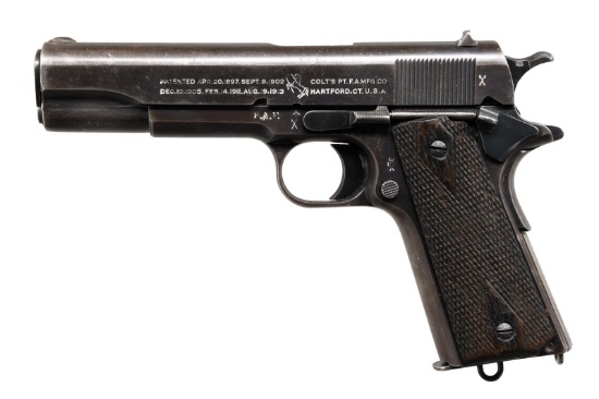 BRITISH RAF CONTRACT COLT 1911 SEMI AUTO PISTOL.