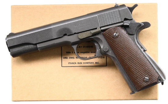 WWII ITHACA 1911 A1 U.S. ARMY SEMI AUTO PISTOL.