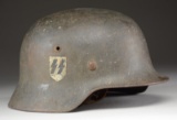 WWII GERMAN WAFFEN SS HELMET.