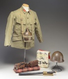 WWII JAPANESE HELMET, CANTEEN, JACKET, & MORE.