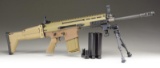 TAN FN HERSTAL BELGIUM SCAR 17S RIFLE.