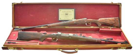 EXTRAVAGANT BRACE OF H.DUMOULIN BOLT ACTION RIFLES