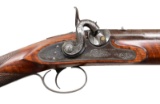 W.W. GREENER HALF STOCK PERCUSSION SPORTING RIFLE.
