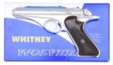 NICKEL PLATED WHITNEY WOLVERINE SEMI AUTO PISTOL.