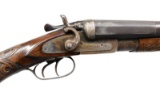 ENGRAVED & CARVED STOCK BELGIAN SXS HAMMER SHOTGUN