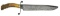 FINE CIVIL WAR ERA HASSAM BOSTON MADE BOWIE KNIFE.