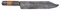 EARLY AMERICAN GUARDLESS BOWIE KNIFE.